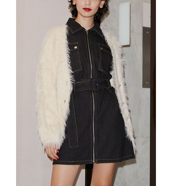 jouetie「フェザーヤーンVネックカーデ」|カーディガン|