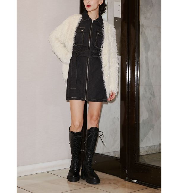 jouetie「フェザーヤーンVネックカーデ」|カーディガン|