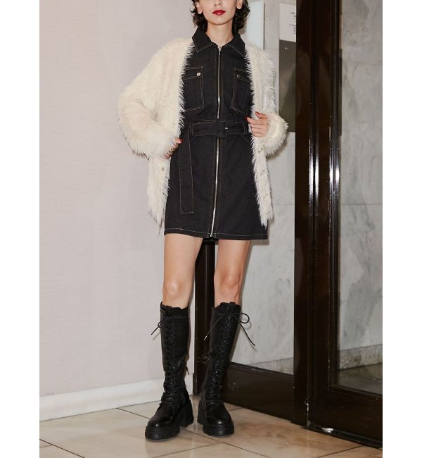 jouetie「フェザーヤーンVネックカーデ」|カーディガン|