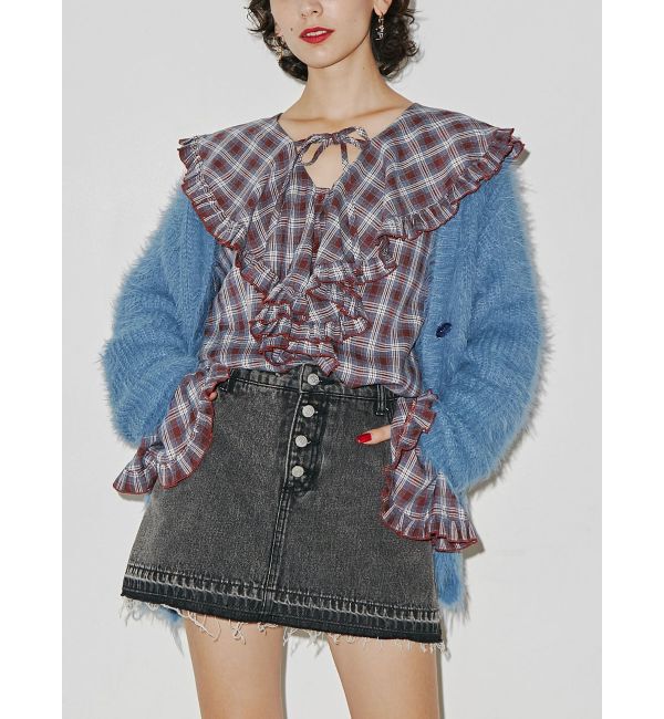 jouetie「フェザーヤーンVネックカーデ」|カーディガン|