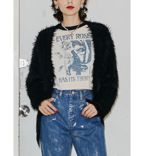 jouetie「フェザーヤーンVネックカーデ」|カーディガン|