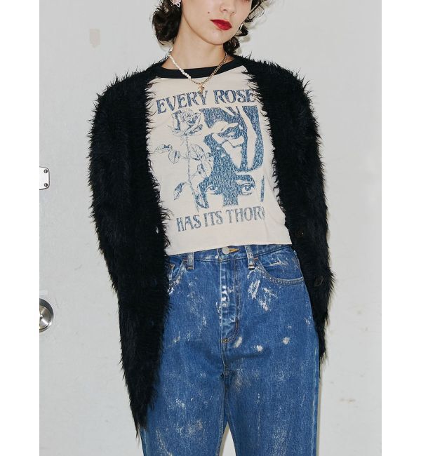 jouetie「フェザーヤーンVネックカーデ」|カーディガン|