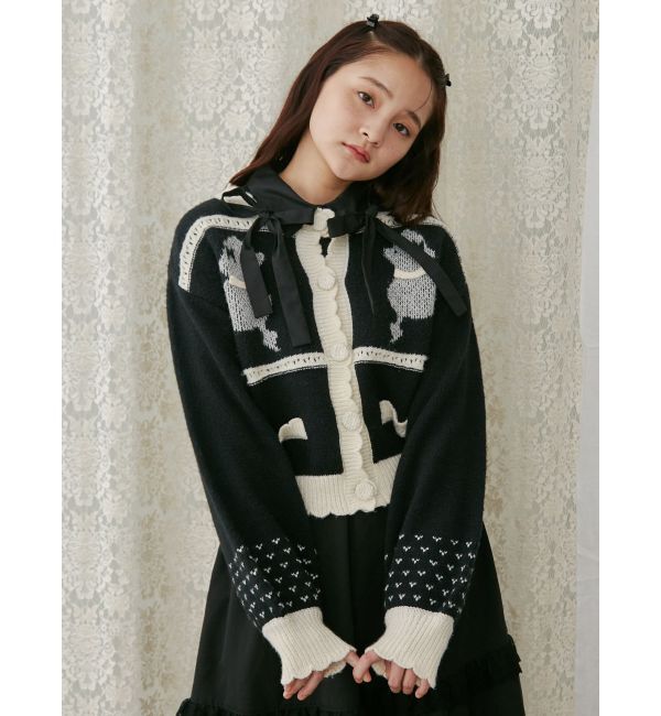 merry jenny「poodleニットカーディガン」|カーディガン|