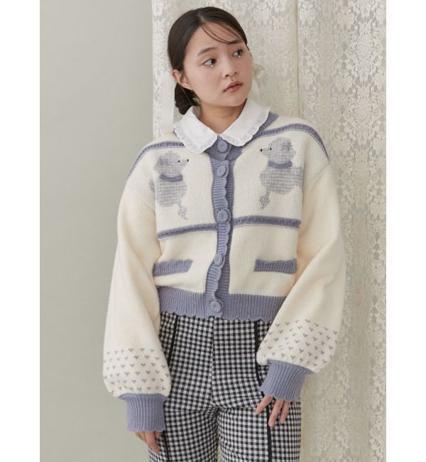 merry jenny「poodleニットカーディガン」|カーディガン|