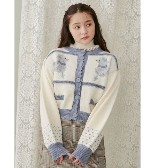 merry jenny「poodleニットカーディガン」|カーディガン|