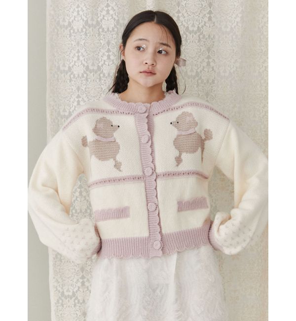merry jenny「poodleニットカーディガン」|カーディガン|