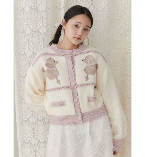 merry jenny「poodleニットカーディガン」|カーディガン|