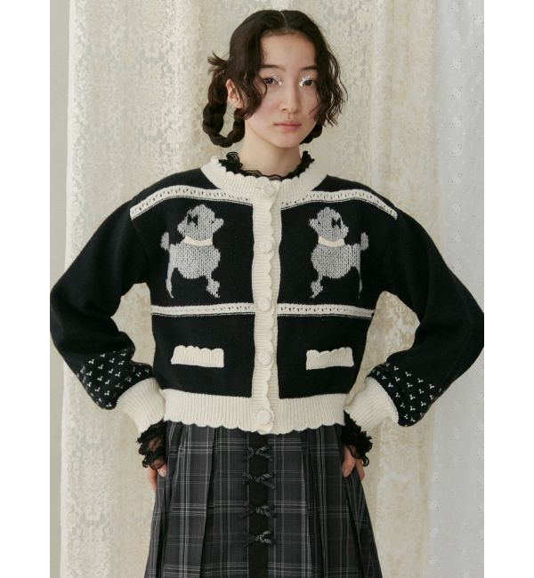 merry jenny「poodleニットカーディガン」|カーディガン|