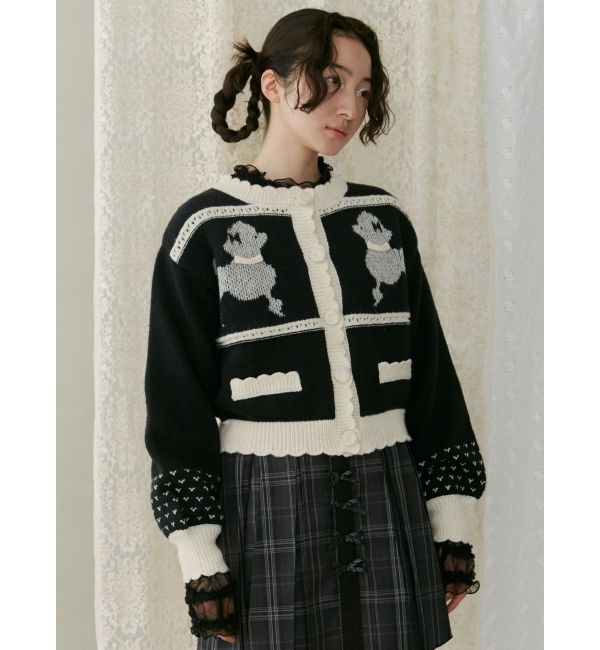 merry jenny「poodleニットカーディガン」|カーディガン|