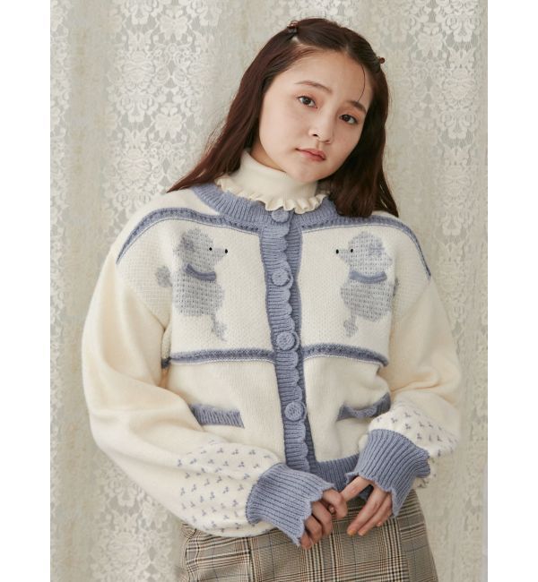 merry jenny「poodleニットカーディガン」|カーディガン|