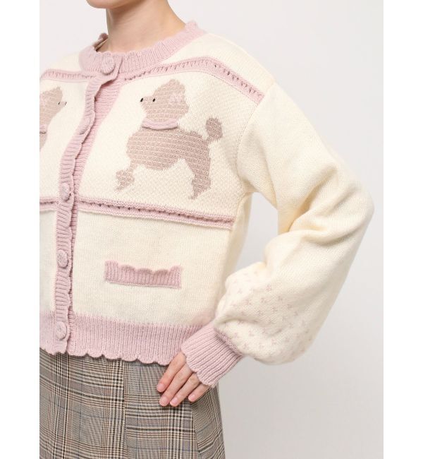 merry jenny「poodleニットカーディガン」|カーディガン|