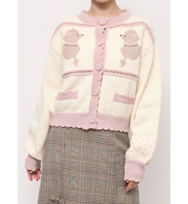 merry jenny「poodleニットカーディガン」|カーディガン|