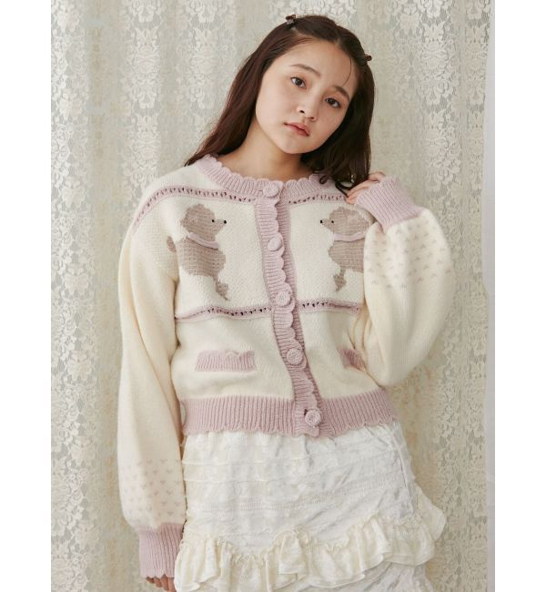 merry jenny「poodleニットカーディガン」|カーディガン|