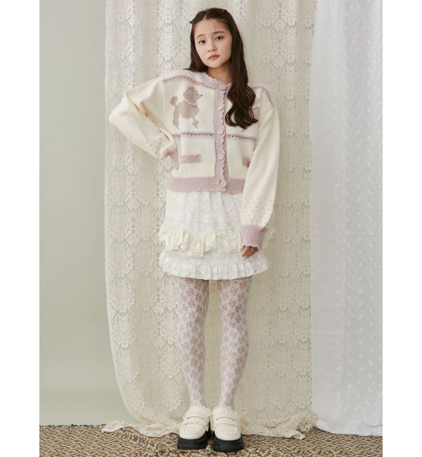 merry jenny「poodleニットカーディガン」|カーディガン|