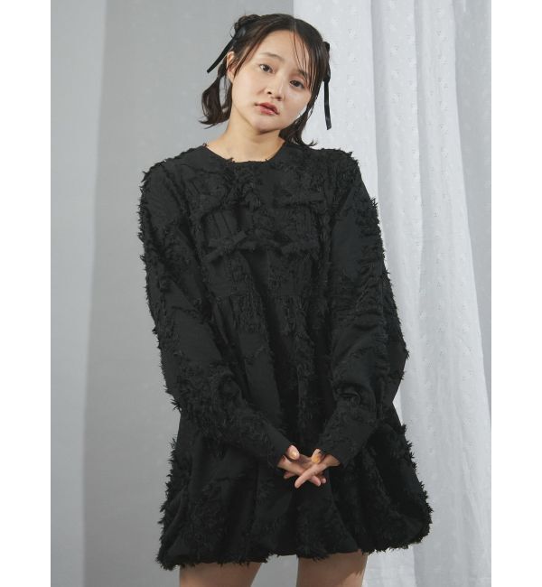 merry jenny「バルーンリボンミニワンピース」|ワンピース|