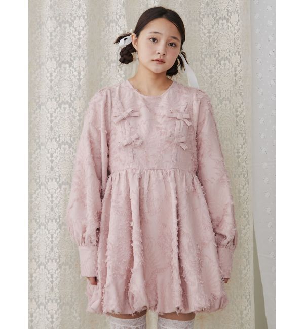 merry jenny「バルーンリボンミニワンピース」|ワンピース|