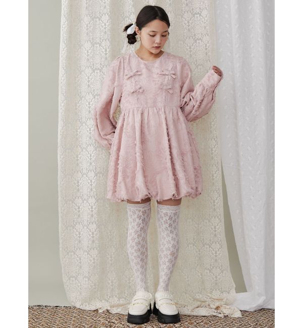 merry jenny「バルーンリボンミニワンピース」|ワンピース|