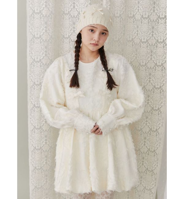 merry jenny「バルーンリボンミニワンピース」|ワンピース|