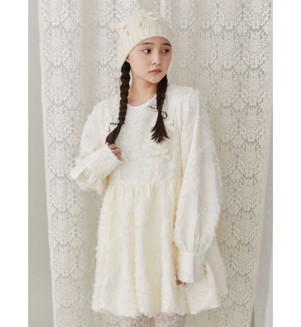 merry jenny「バルーンリボンミニワンピース」|ワンピース|