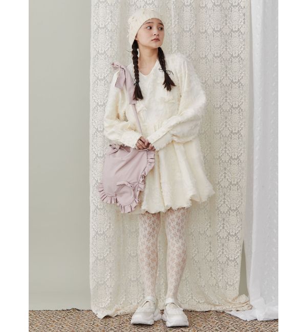 merry jenny「バルーンリボンミニワンピース」|ワンピース|