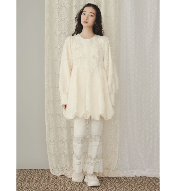 merry jenny「バルーンリボンミニワンピース」|ワンピース|