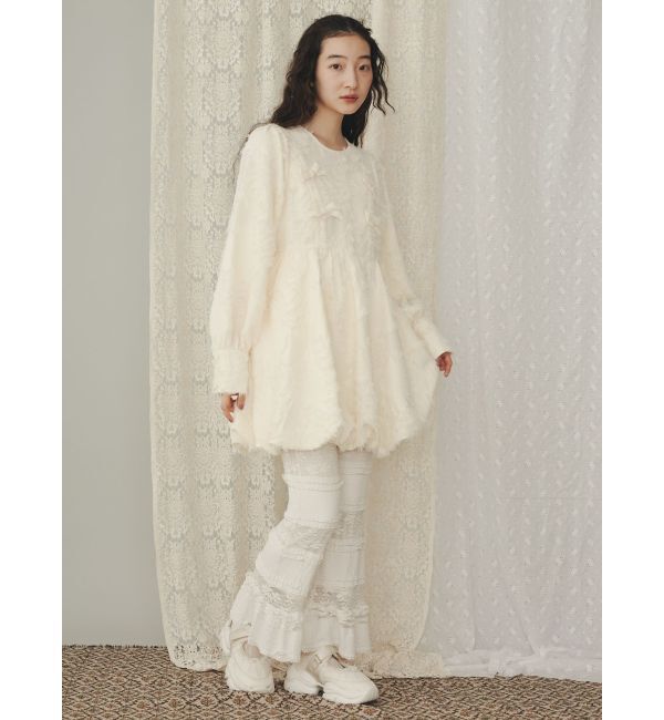 merry jenny「バルーンリボンミニワンピース」|ワンピース|