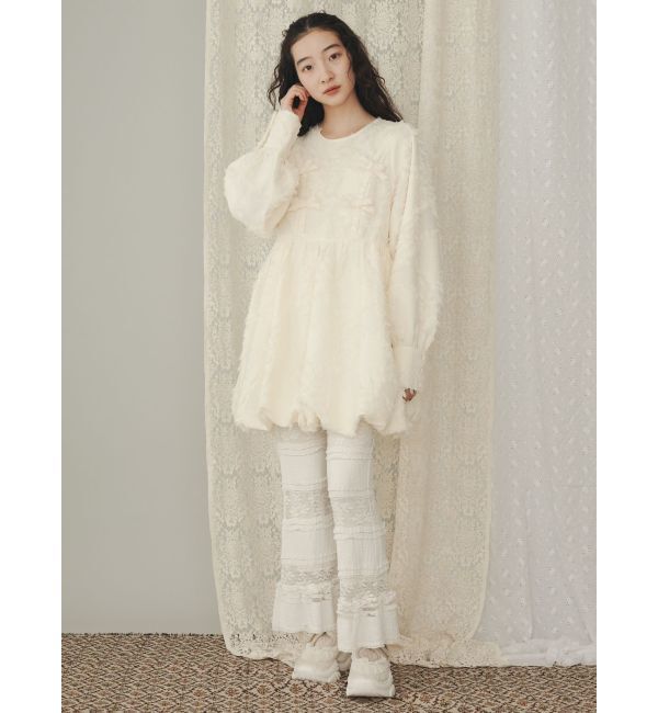 merry jenny「バルーンリボンミニワンピース」|ワンピース|