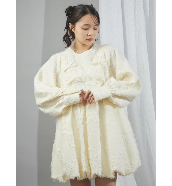 merry jenny「バルーンリボンミニワンピース」|ワンピース|