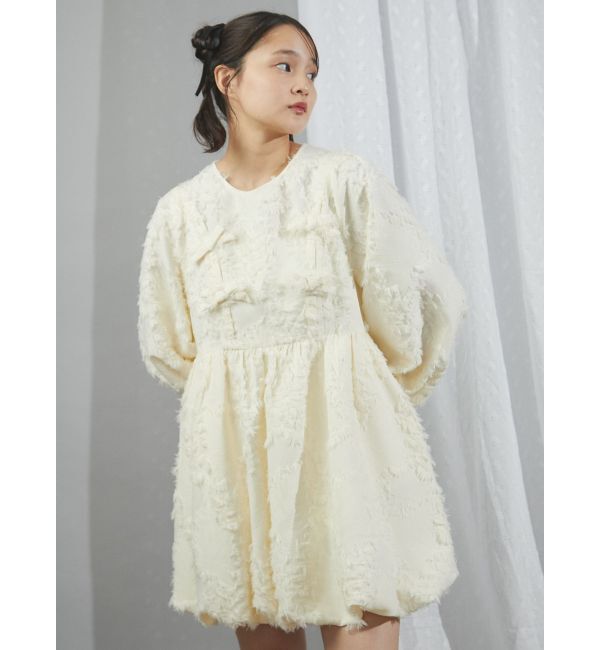 merry jenny「バルーンリボンミニワンピース」|ワンピース|