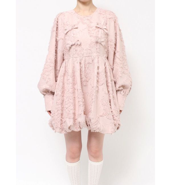 merry jenny「バルーンリボンミニワンピース」|ワンピース|