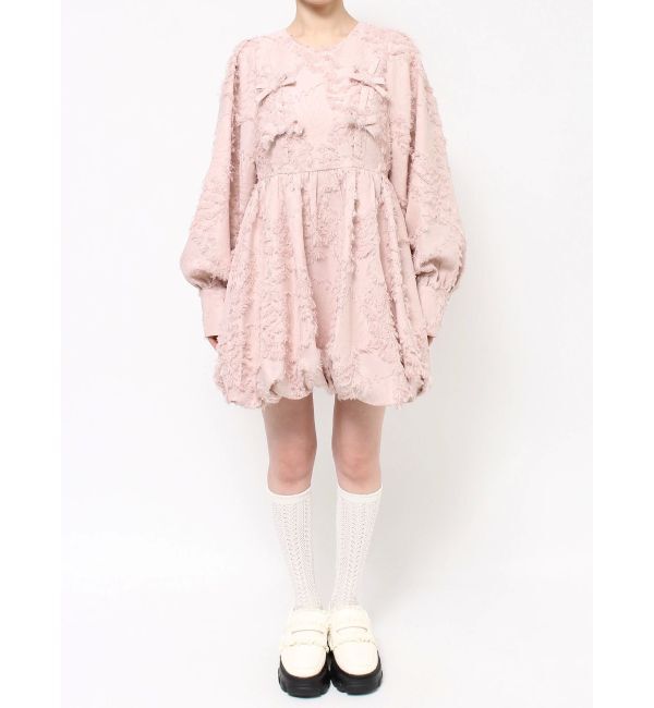 merry jenny「バルーンリボンミニワンピース」|ワンピース|