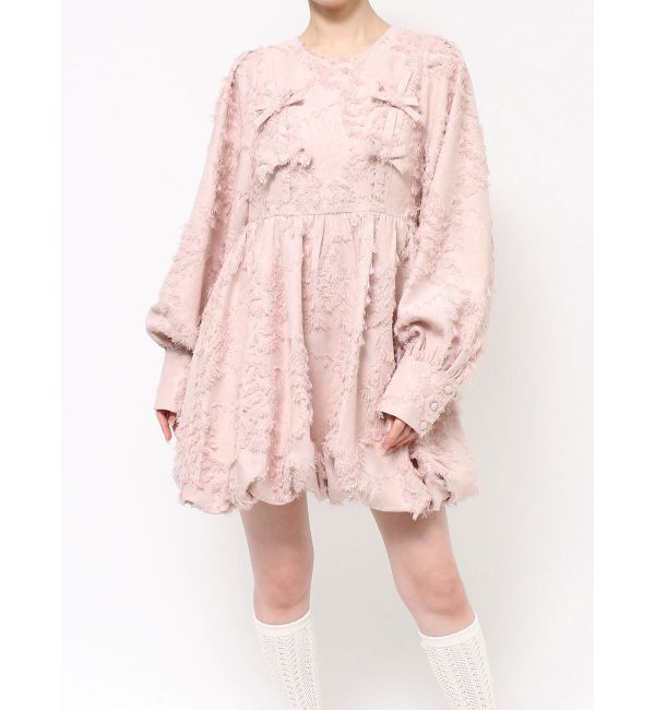 merry jenny「バルーンリボンミニワンピース」|ワンピース|