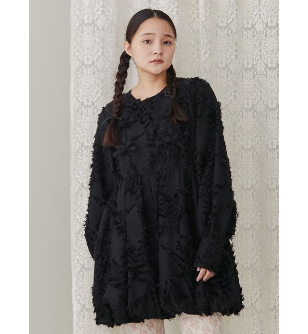 merry jenny「バルーンリボンミニワンピース」|ワンピース|