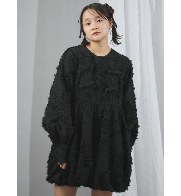 merry jenny「バルーンリボンミニワンピース」|ワンピース|