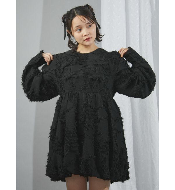 merry jenny「バルーンリボンミニワンピース」|ワンピース|