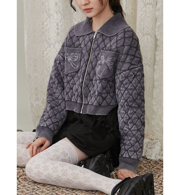 merry jenny「ストーンウォッシュニットカーディガン」|カーディガン|