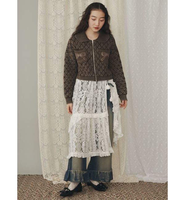 merry jenny「ストーンウォッシュニットカーディガン」|カーディガン|