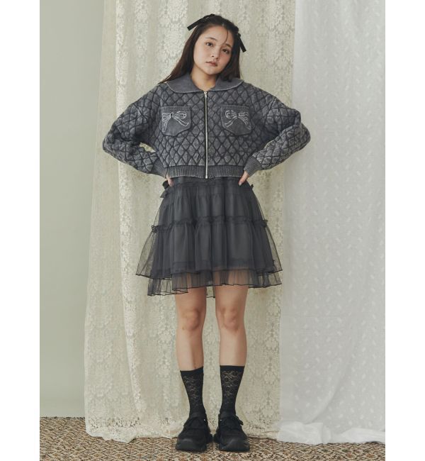 merry jenny「ストーンウォッシュニットカーディガン」|カーディガン|