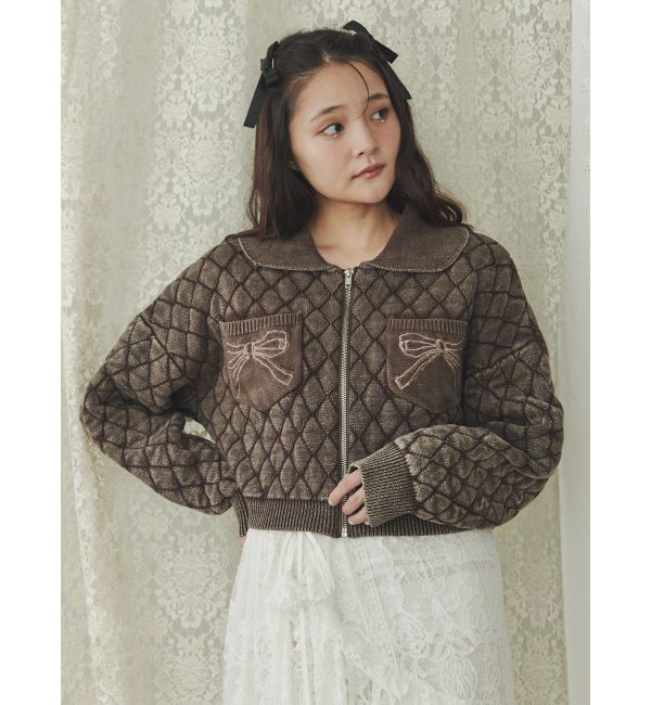 merry jenny「ストーンウォッシュニットカーディガン」|カーディガン|