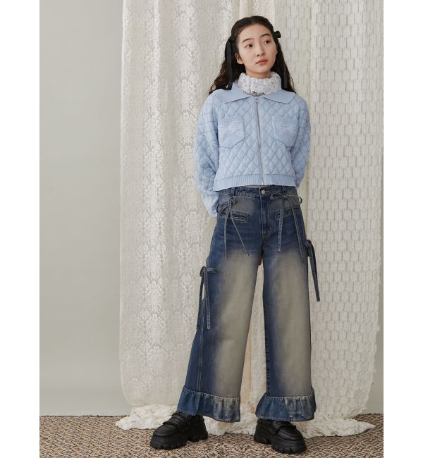 merry jenny「ストーンウォッシュニットカーディガン」|カーディガン|