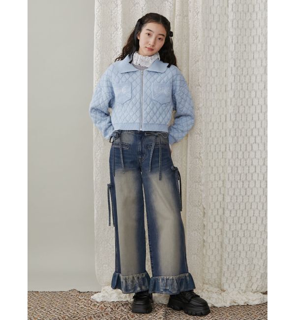 merry jenny「ストーンウォッシュニットカーディガン」|カーディガン|