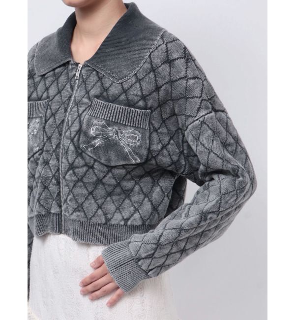 merry jenny「ストーンウォッシュニットカーディガン」|カーディガン|