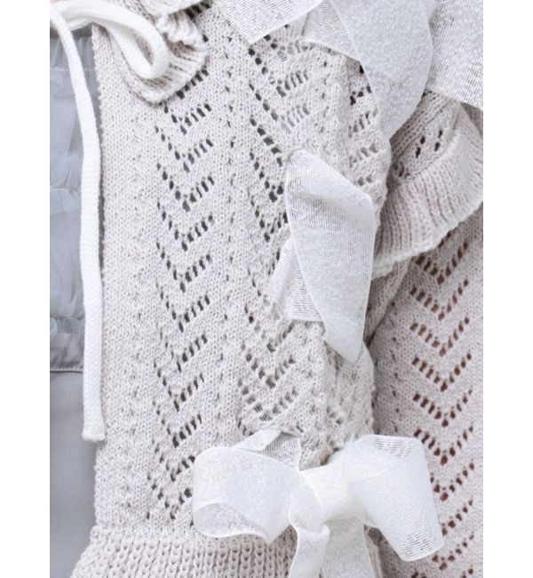 merry jenny「りぼん透かし編みカーディガン」|カーディガン|