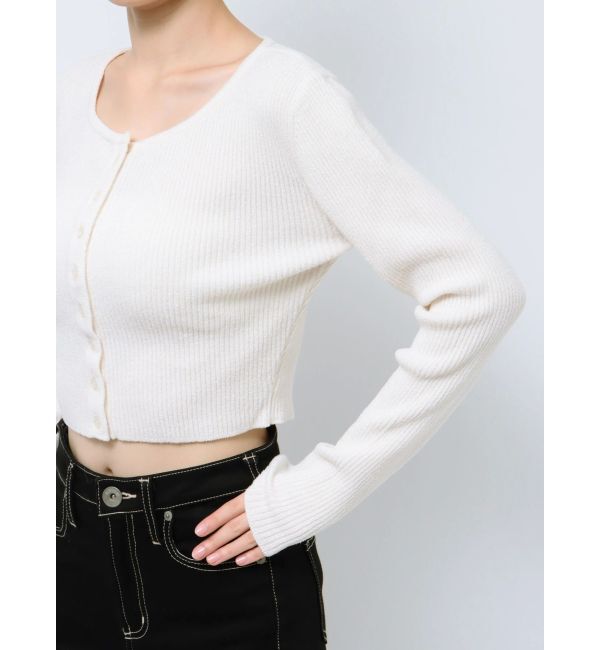 GYDA「ラメモールニットカーディガン」|カーディガン|