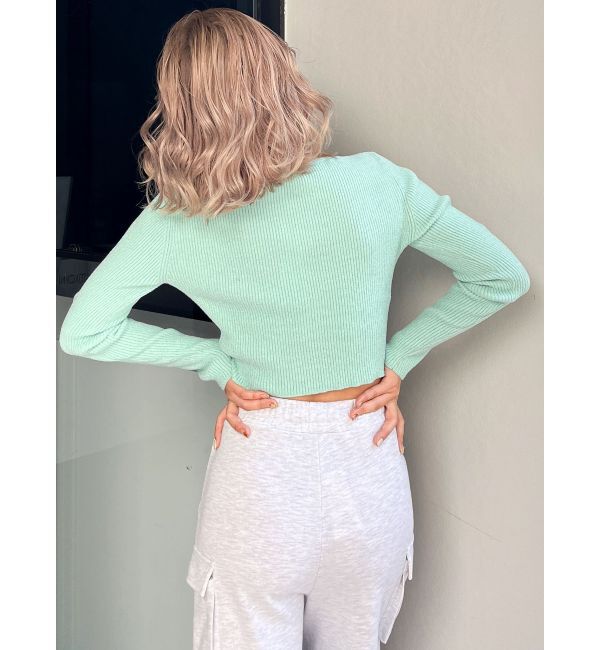 GYDA「ラメモールニットカーディガン」|カーディガン|