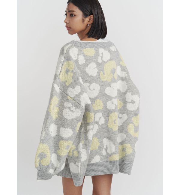 GYDA「ラメGレオパードニットカーディガン」|カーディガン|