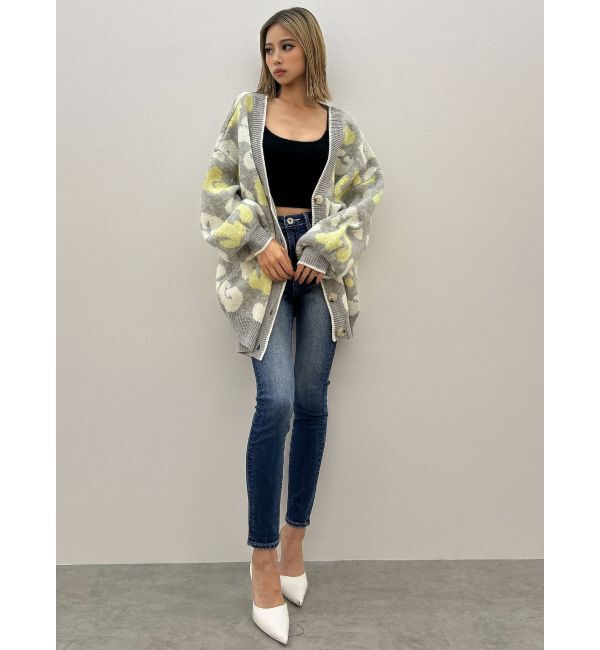 GYDA「ラメGレオパードニットカーディガン」|カーディガン|