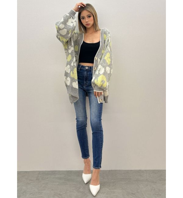 GYDA「ラメGレオパードニットカーディガン」|カーディガン|