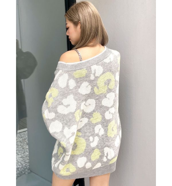 GYDA「ラメGレオパードニットカーディガン」|カーディガン|