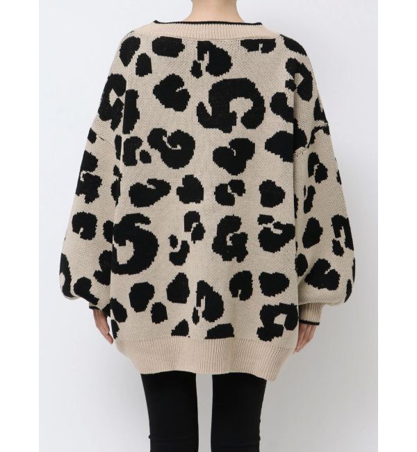 GYDA「ラメGレオパードニットカーディガン」|カーディガン|